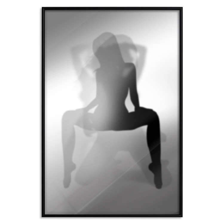 Wall Poster Romantic Dream - black and white sensual composition with a woman 121895 additionalImage 18