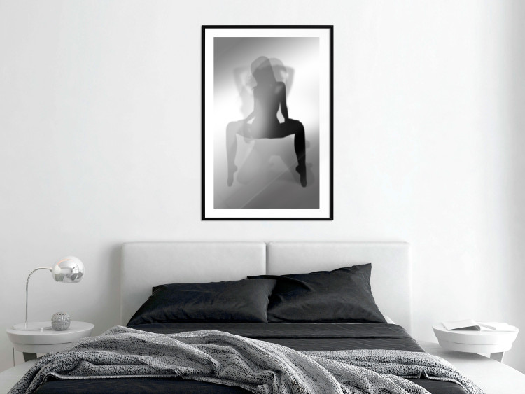 Wall Poster Romantic Dream - black and white sensual composition with a woman 121895 additionalImage 4