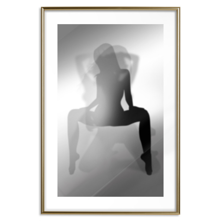 Wall Poster Romantic Dream - black and white sensual composition with a woman 121895 additionalImage 14