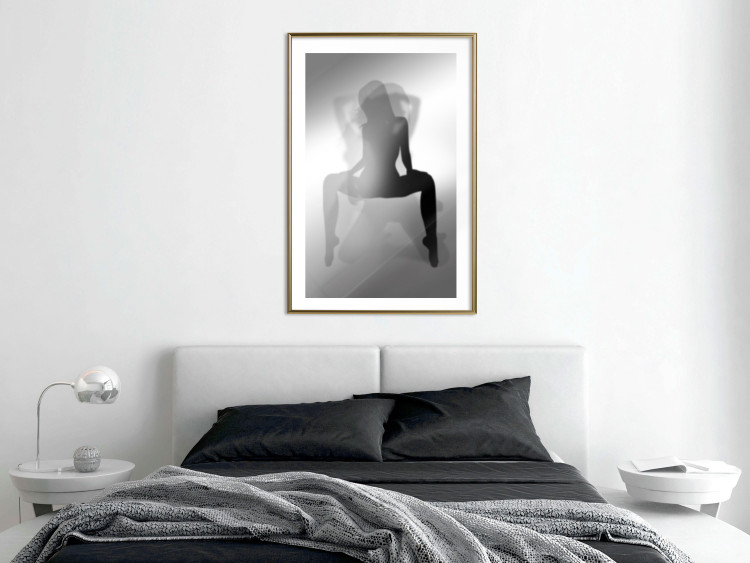 Wall Poster Romantic Dream - black and white sensual composition with a woman 121895 additionalImage 13