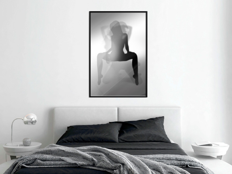 Wall Poster Romantic Dream - black and white sensual composition with a woman 121895 additionalImage 3