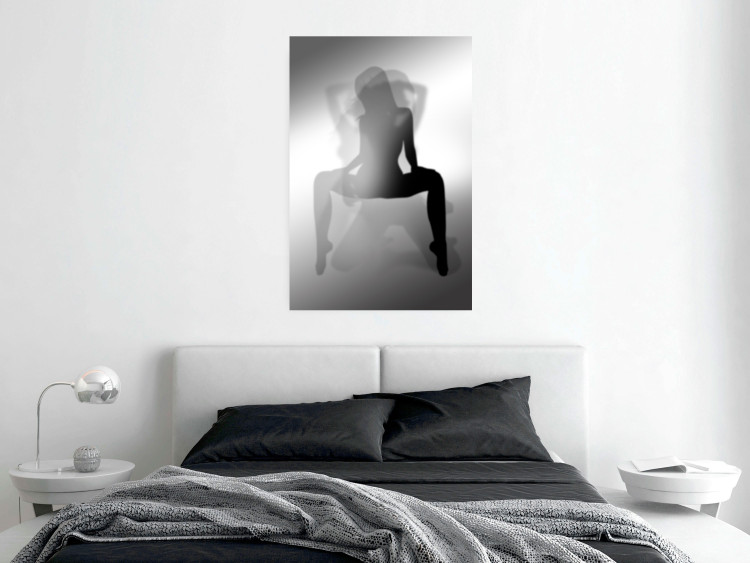 Wall Poster Romantic Dream - black and white sensual composition with a woman 121895 additionalImage 17