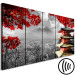 Canvas Print Japan in Nature's Shades (5-part) - Architecture Against Mountains 122795 additionalThumb 6