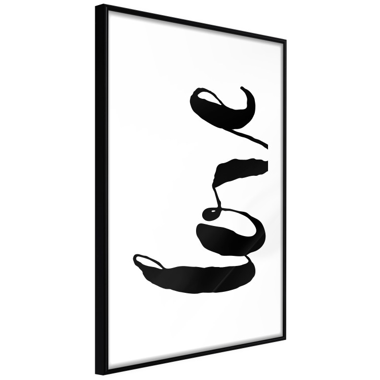 Poster Black Love - black English text "love" on a white background 122895 additionalImage 11