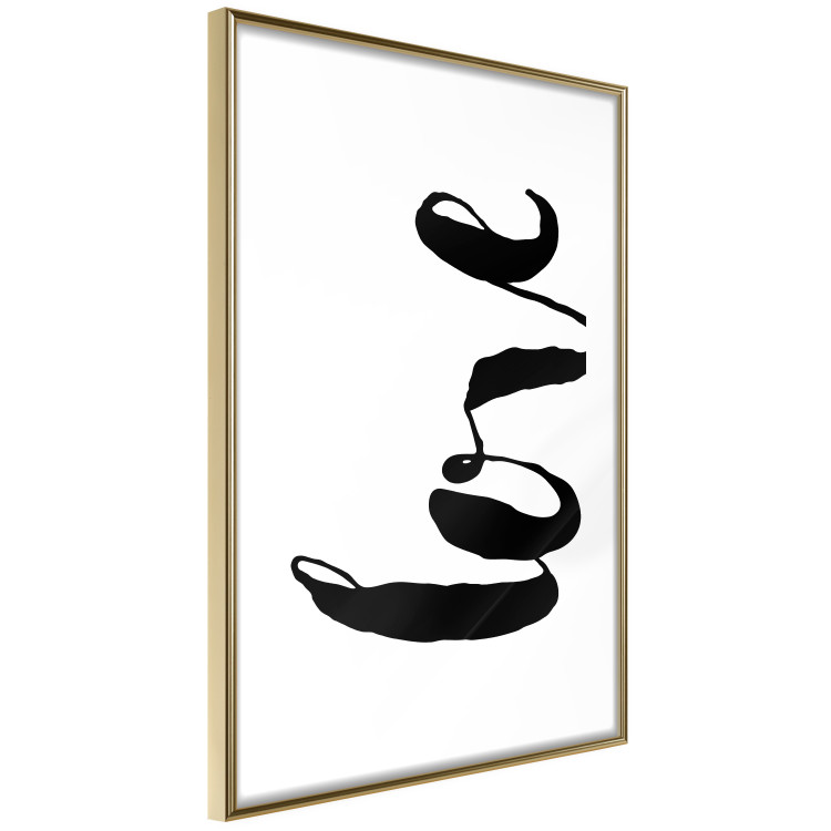 Poster Black Love - black English text "love" on a white background 122895 additionalImage 6