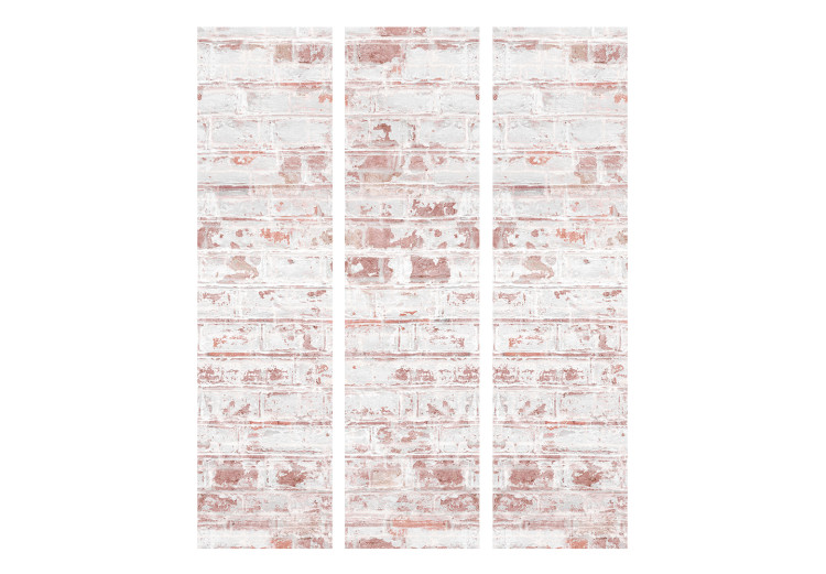 Room Divider Echo of Spring - texture of orange bricks with a white concrete motif 122995 additionalImage 3