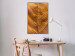 Poster Autumn Leaf - golden texture of a leaf with intricate details 123795 additionalThumb 5