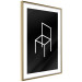 Wall Poster Chair - white line art of a chair with geometric figures on black background 123995 additionalThumb 6