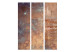 Room Divider Screen Rusty Plate (3-piece) - warm-colored patterned background 124295 additionalThumb 3