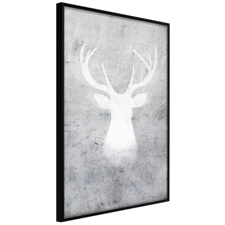 Wall Poster Noble Stag - lighter shade of deer on gray concrete texture 124495 additionalImage 10