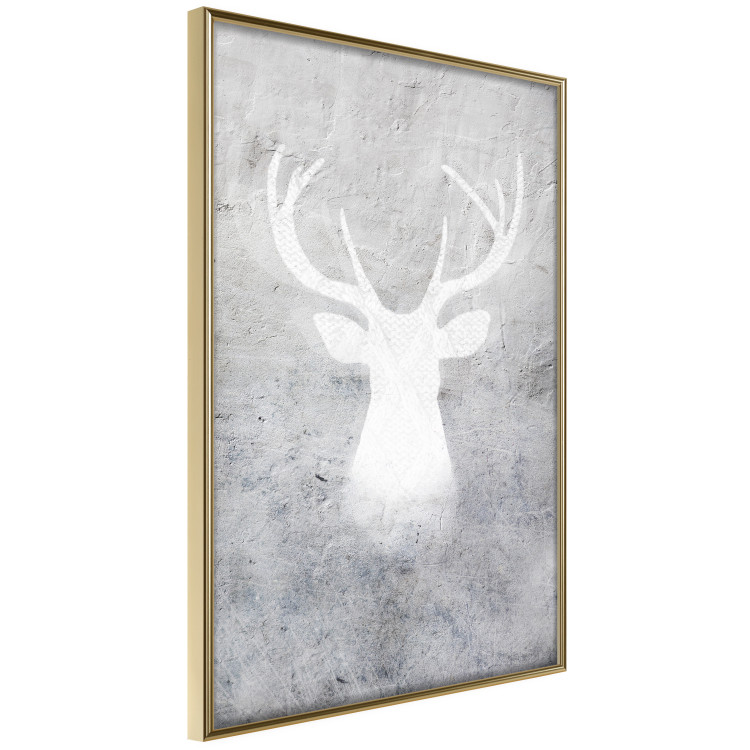Wall Poster Noble Stag - lighter shade of deer on gray concrete texture 124495 additionalImage 12