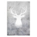 Wall Poster Noble Stag - lighter shade of deer on gray concrete texture 124495