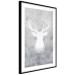 Wall Poster Noble Stag - lighter shade of deer on gray concrete texture 124495 additionalThumb 11