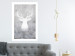 Wall Poster Noble Stag - lighter shade of deer on gray concrete texture 124495 additionalThumb 2