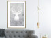 Wall Poster Noble Stag - lighter shade of deer on gray concrete texture 124495 additionalThumb 13