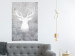 Wall Poster Noble Stag - lighter shade of deer on gray concrete texture 124495 additionalThumb 17
