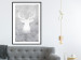 Wall Poster Noble Stag - lighter shade of deer on gray concrete texture 124495 additionalThumb 4