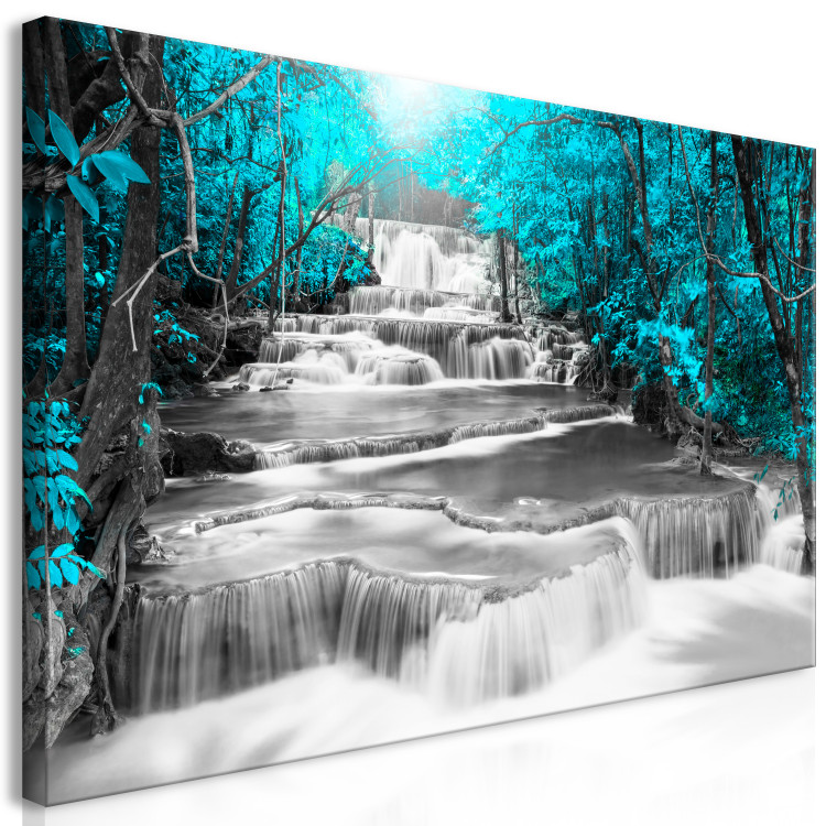 Large canvas print Cascade of Thoughts (Turquoise) II [Large Format] 125695 additionalImage 2