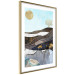 Wall Poster Layers of Earth - abstract landscape with a golden sun and tree 125895 additionalThumb 6