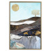 Wall Poster Layers of Earth - abstract landscape with a golden sun and tree 125895 additionalThumb 20