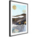 Wall Poster Layers of Earth - abstract landscape with a golden sun and tree 125895 additionalThumb 13