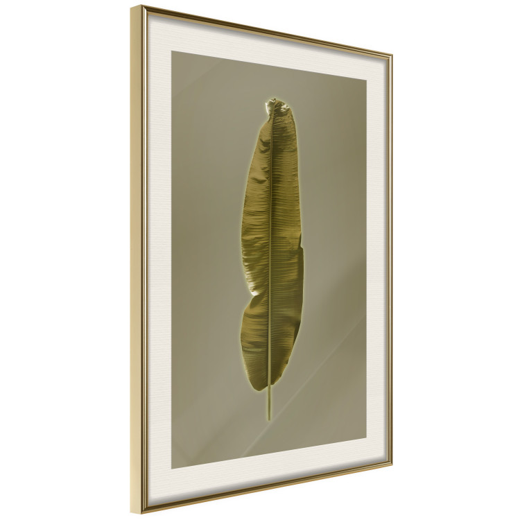 Wall Poster Exotic Leaf - green leaf from a banana tree on a solid background 126195 additionalImage 2