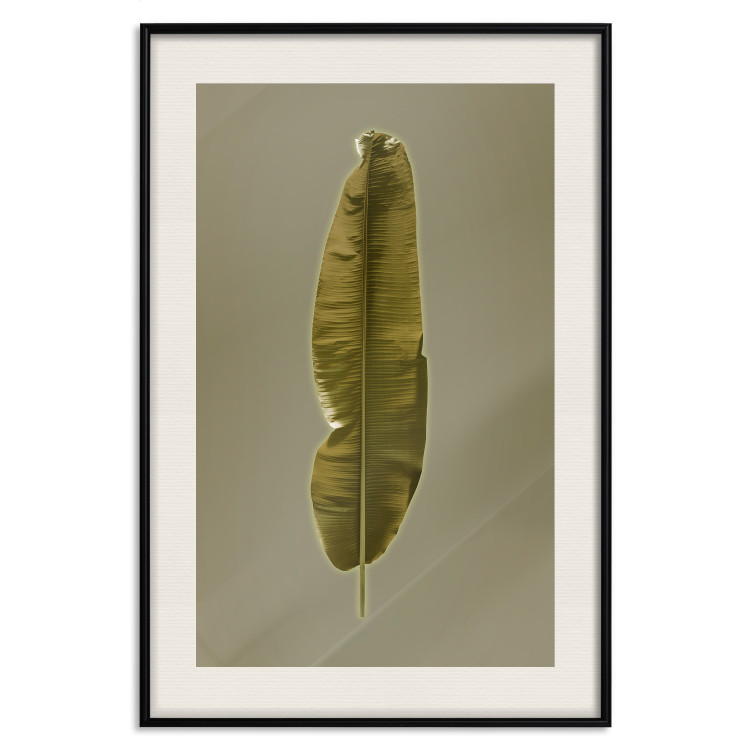 Wall Poster Exotic Leaf - green leaf from a banana tree on a solid background 126195 additionalImage 18