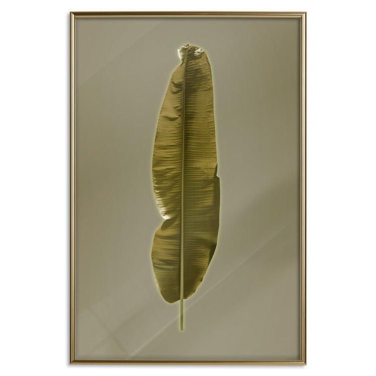 Wall Poster Exotic Leaf - green leaf from a banana tree on a solid background 126195 additionalImage 20