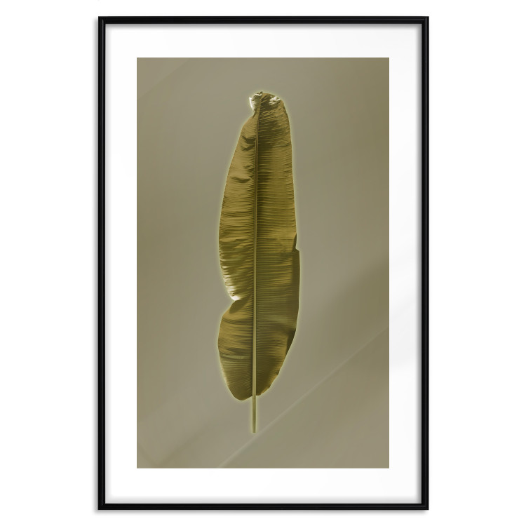 Wall Poster Exotic Leaf - green leaf from a banana tree on a solid background 126195 additionalImage 15