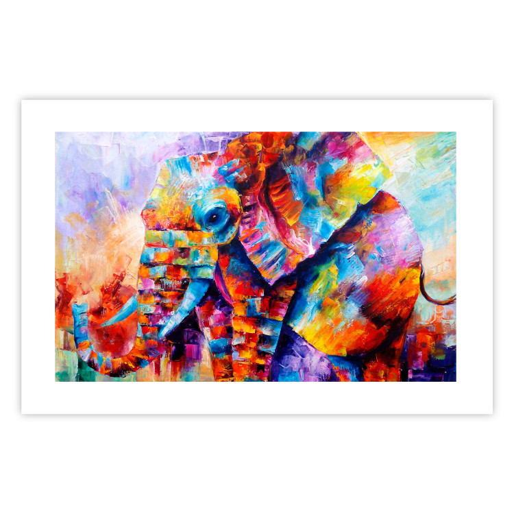 Wall Poster Colors of Africa - abstract multicolored animal in a watercolor motif 127095 additionalImage 19