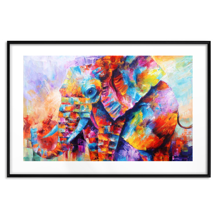 Wall Poster Colors of Africa - abstract multicolored animal in a watercolor motif 127095 additionalImage 15