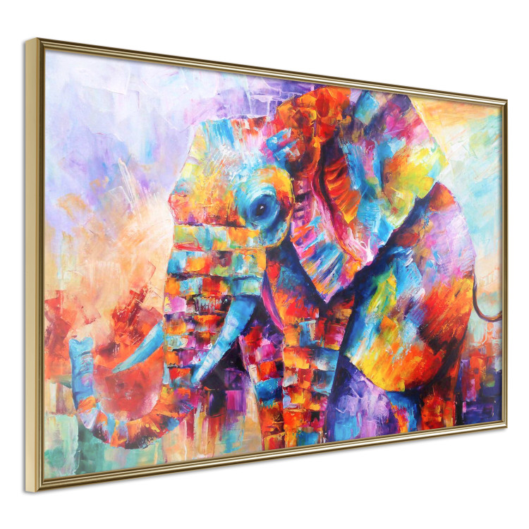 Wall Poster Colors of Africa - abstract multicolored animal in a watercolor motif 127095 additionalImage 12