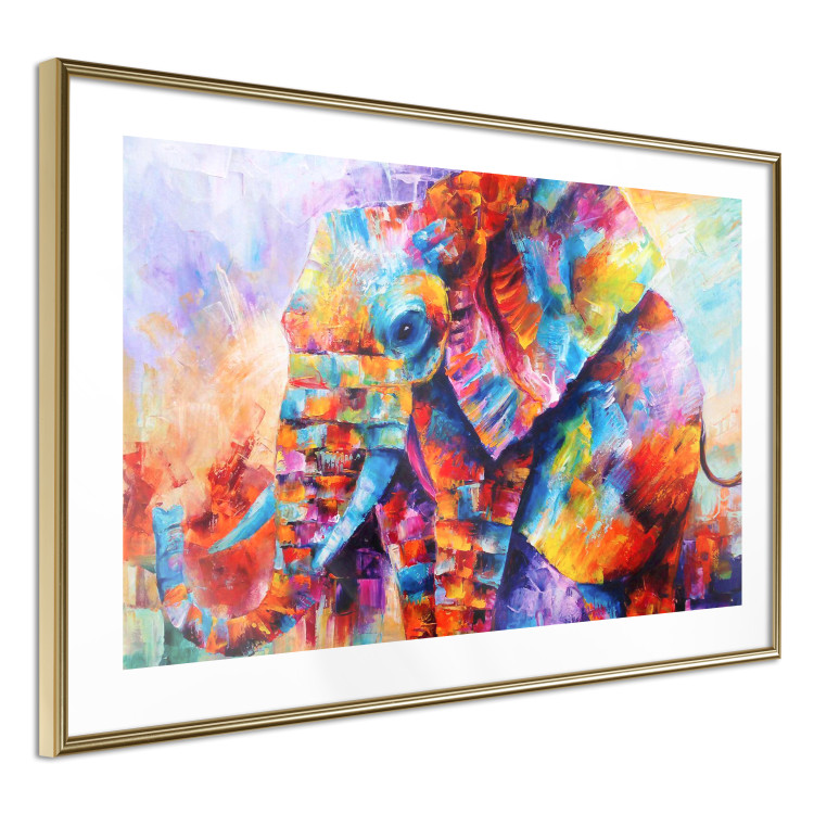 Wall Poster Colors of Africa - abstract multicolored animal in a watercolor motif 127095 additionalImage 7