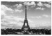 Large canvas print Black and White Eiffel Tower [Large Format] 128395