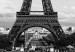 Large canvas print Black and White Eiffel Tower [Large Format] 128395 additionalThumb 4