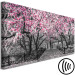 Canvas Magnolia Park (1-part) narrow - pink flowers in a gray setting 128795 additionalThumb 6