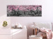 Canvas Magnolia Park (1-part) narrow - pink flowers in a gray setting 128795 additionalThumb 3