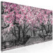 Canvas Magnolia Park (1-part) narrow - pink flowers in a gray setting 128795 additionalThumb 2