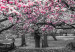 Canvas Magnolia Park (1-part) narrow - pink flowers in a gray setting 128795 additionalThumb 5