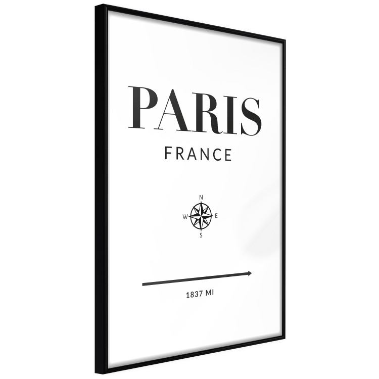 Wall Poster Direction Paris - black English text on white background with compass 129595 additionalImage 8