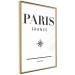 Wall Poster Direction Paris - black English text on white background with compass 129595 additionalThumb 14