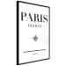 Wall Poster Direction Paris - black English text on white background with compass 129595 additionalThumb 13