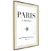 Wall Poster Direction Paris - black English text on white background with compass 129595 additionalThumb 3