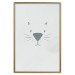 Poster Kitty Face - animal with a funny face on a solid gray background 130695 additionalThumb 17