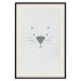 Poster Kitty Face - animal with a funny face on a solid gray background 130695 additionalThumb 19