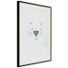 Poster Kitty Face - animal with a funny face on a solid gray background 130695 additionalThumb 2
