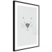 Poster Kitty Face - animal with a funny face on a solid gray background 130695 additionalThumb 6