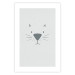 Poster Kitty Face - animal with a funny face on a solid gray background 130695 additionalThumb 25