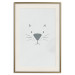 Poster Kitty Face - animal with a funny face on a solid gray background 130695 additionalThumb 20
