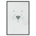 Poster Kitty Face - animal with a funny face on a solid gray background 130695 additionalThumb 16